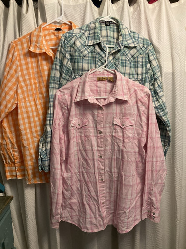 Lote de camisas para mujer XL lindas colores brillantes occidentales - Imagen 1 de 10