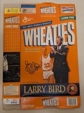 Wheaties Larry Bird Indiana Pacers Empty Cereal Box Flat - VINTAGE!