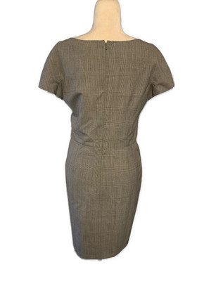 dior dress short 70888 auth CHRISTIAN DIOR navy blue 2024 SHORT FLARED BELTE BOUCLE Dress 36  XS