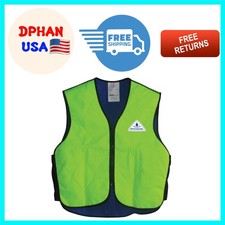 MiraCool Hyperkewl Men's Cooling Vest - Hi-Viz Lime, 5-10 Hr Cooling Relief
