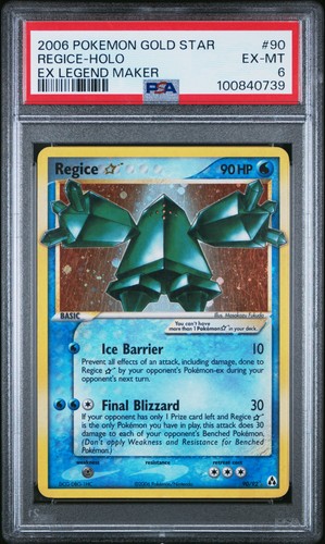 2006 POKEMON EX LEGEND MAKER GOLD STAR #90 REGICE-HOLO PSA 6