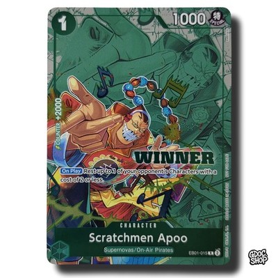 One Piece Card Scratchmen Apoo EB01-015 Tournament Pack 2025 Vol.2 Winner Promo