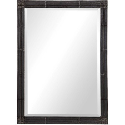Uttermost 09485 Gower 35 X 25 inch Aged Black Wall Mirror