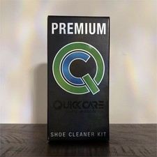 Quick Care Premium Shoe Cleaner Kit w/ Cleaner Conditioner, Brush Sponge