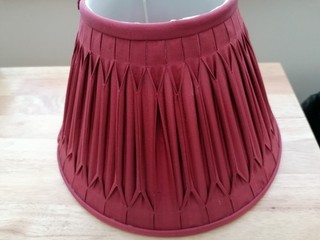 Laura Ashley Cranberry Fenn Pinch 10" Base Double Pleated Silk Lampshade X 1