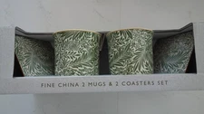 Lesser & Pavey The Leonardo Collection William Morris Larkspur Mugs Set of 2