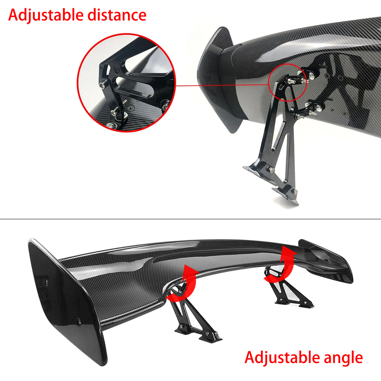 Rear Trunk Spoiler Lip Wing Carbon Fiber Look Color For Maserati Gran Turismo