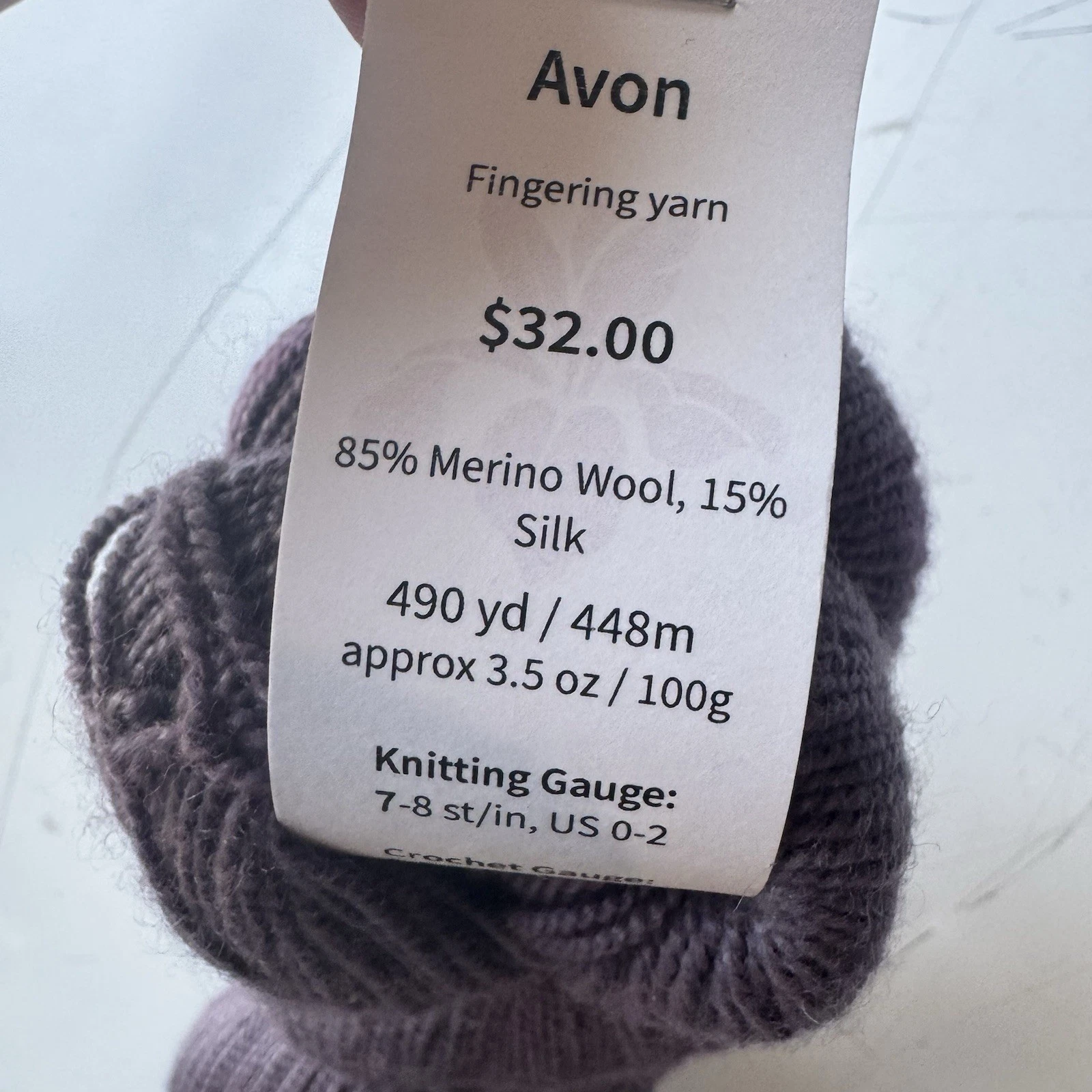 Miss Babs Avon Fingering Yarn Wild Iris Pixie Kissed Merino Silk Skein 490yd - product detail image 4