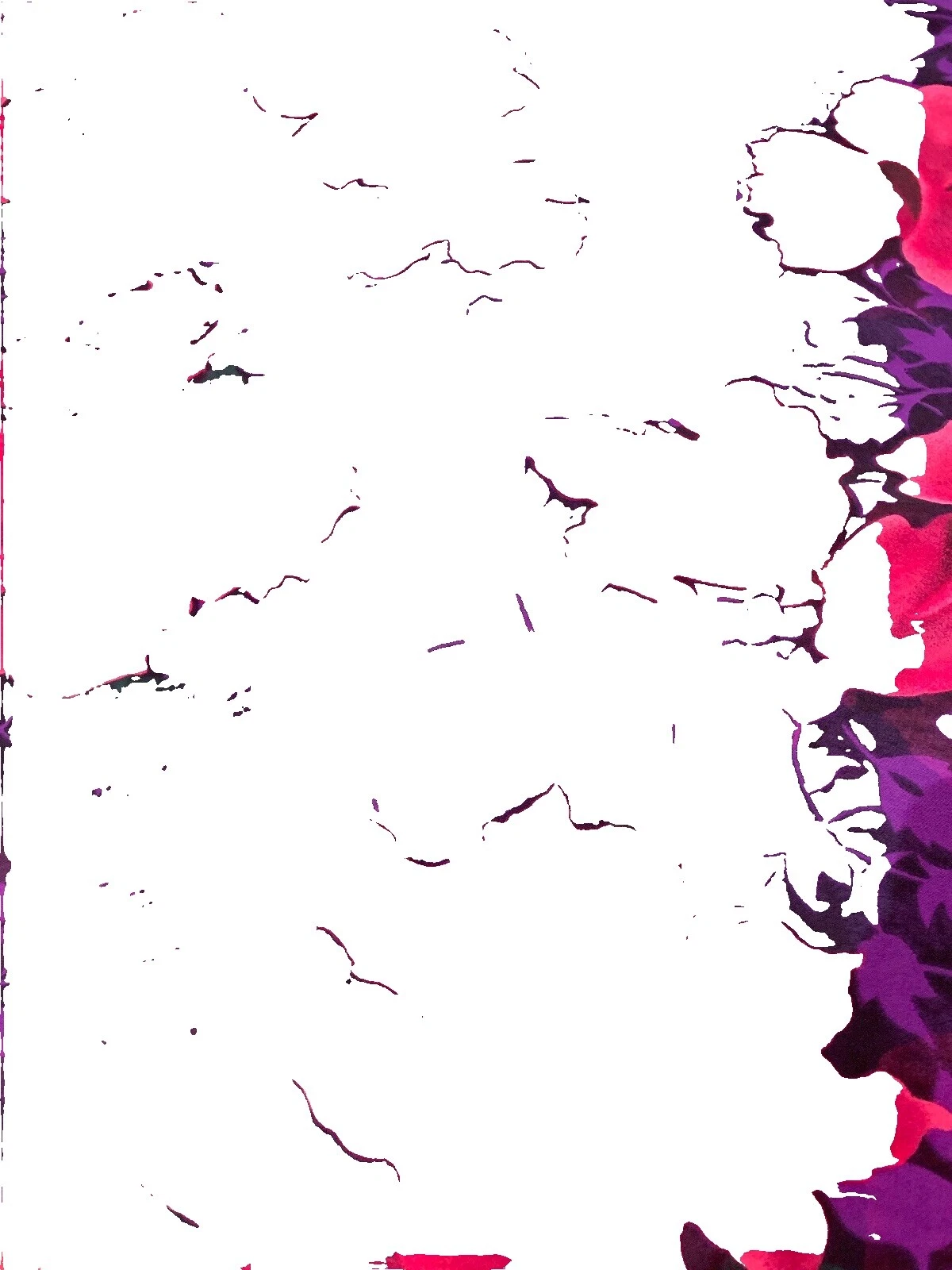 Georgette, Flores e Plantas Tecido Multicolorido