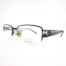 Splendor SP 1008 BR Brown Round full Rim Eyeglasses Frames 51-16-135