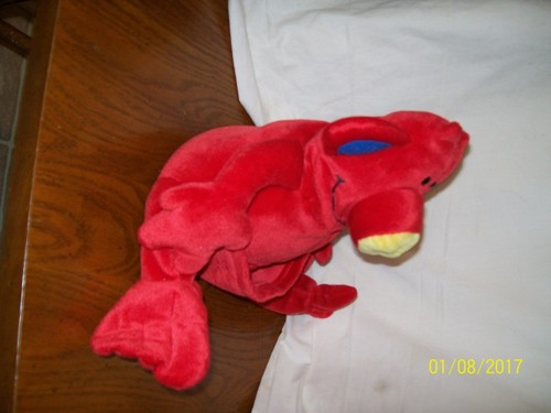 Bestever Red Pet Alien Plush 1997 Stuffed Animal Toy 10" With Pouch In Front - Picture 4 of 4