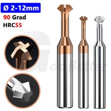 &Oslash; 2-12mm VHM Vor- und R&uuml;ckw&auml;rtsentgrater Schaftfr&auml;ser 90 Grad Winkelfr&auml;ser HRC55