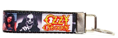 Ozzy Osbourne Key Fob Wristlet Keychain 1"wide Zipper pull Camera strap handmade - Picture 4 of 10