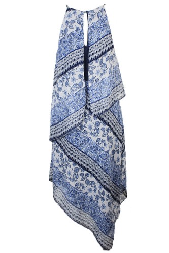 Vestido recto sin mangas estampado cachemir azul blanco de Rachel Rachel Roy 4 - Imagen 2 de 3