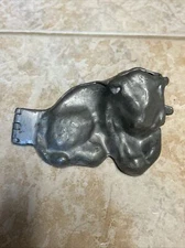 ANTIQUE PEWTER & CO  LAYING LION 674 ICE CREAM CHOCOLATE BUTTER MOLD