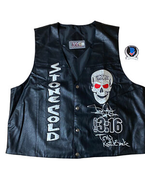STONE COLD STEVE AUSTIN SIGNED VEST BECKETT BAS COA 1W060602 TEXAS