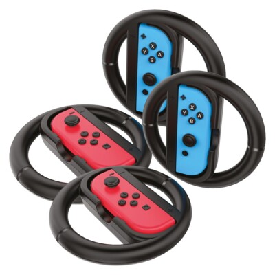Nintendo Switch Racing Wheel 4-PACK in Black