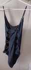 California Sunshine swimsuit XL black high cut one piece side cut out hoops back — photo 2