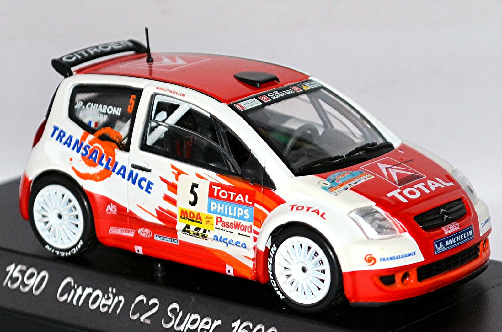 Citroen C2 Super 1600 #5 Rally Lyon Charbonnieres Rhone 2004 1:43 Solido 1590