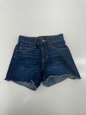 Old Navy High Rise Blue Denim Shorts Adjustable Waist Slim Girls Size 10