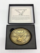 Brand New 2014 Commemorative NRA Golden Eagles Belt Buckle NIB