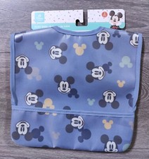 Disney Mickey Mouse Baby Toddler Bibs 2-Pack Baby Coated Canvas Shower Gift