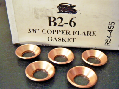 #ad Just Better JB B2 6 Copper 3 8quot; M25 Flare Gasket Qty = 5 $8.49