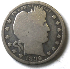 1899 O 25c Barber Silver Quarter Dollar Twenty Five Cents New Orleans