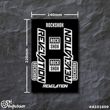 Rockshox Revelation Set di Adesivi Bianco | Set Adesivi Bici eBike MTB Forcella