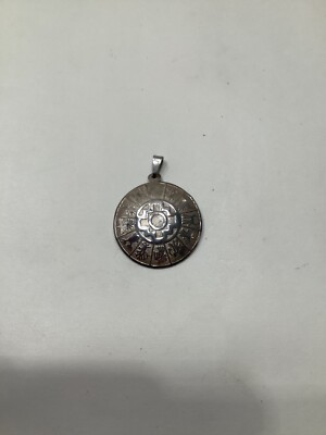 Peruanische Sterling Silber 950 Markierung Inka Symbol Brosche / Anhänger VINTAGE