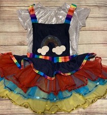 A Wish Come True Rainbow Rocks Small Child Costume Dance Outfit Halloween Tutu
