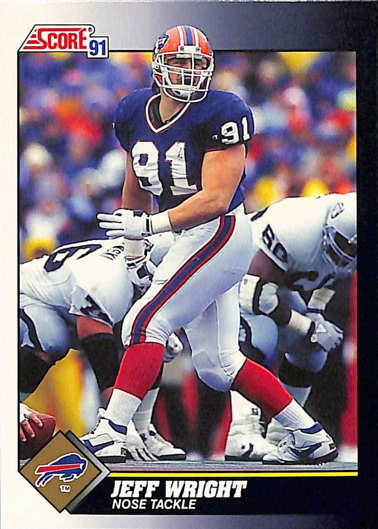 1991 Score  Jeff Wright #493   Rookie Buffalo Bills