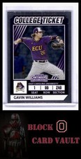 2022 Panini Elite Extra Edition #CTO-33 Gavin Williams College Tickets Optic