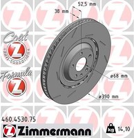 2X Zimmermann 460.4530.75 Bremsscheibe FüR Porsche