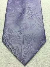VESUVIO NAPOLI MENS TIE GRAY WITH LILAC PURPLE 4 X 61 NWOT