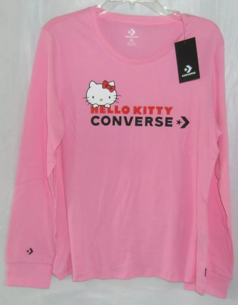 HELLO KITTY on Diamond- Girls lg - Long sleeve T-Shirt hoodie