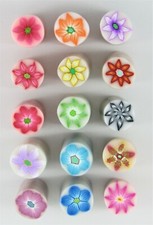 Polymer Clay Cane, Daisy, Orchid Flower by Ja...