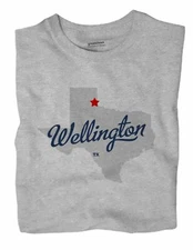 Wellington Texas TX T-Shirt MAP