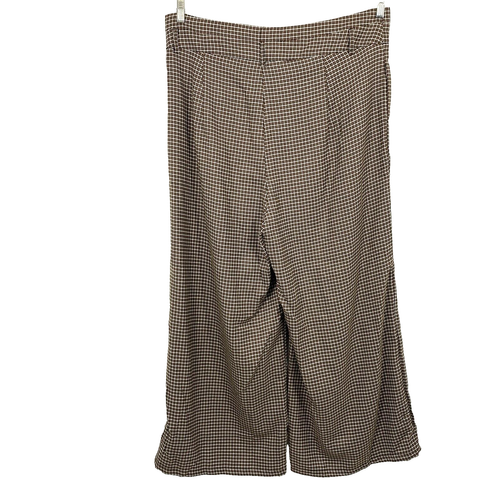 Cider Tartan Hose weites Bein Damen Übergröße 2X rose blau weiß hoher Bund NEU - Bild 10 von 13