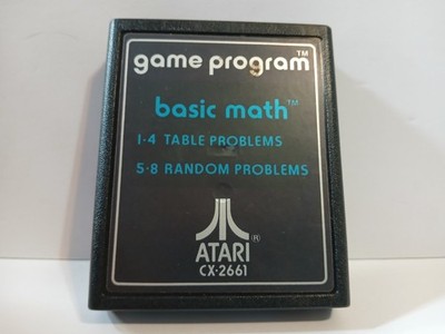61 Basic Math (Atari 2600, 1977) game cartridge only tested authentic CX-2661