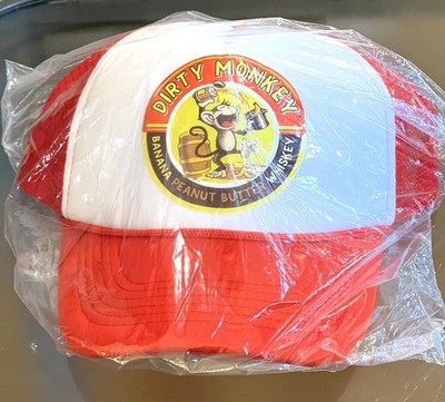 Dirty Monkey Trucker Rope Hat Cap  Banana Peanut Butter Whisky Snap Back Adj