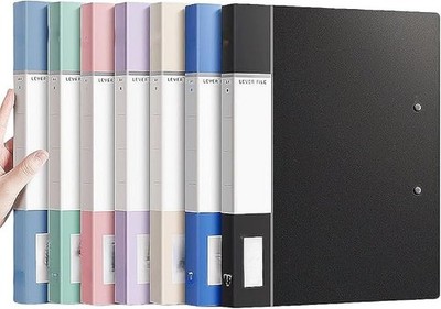 A4 Heavy-Duty Spring Clips File Folder - Punchless Document Organizer with Do...