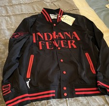 INDIANA FEVER Basketball WNBA Homefield STRANGER THINGS Black LARGE Jacket NEW