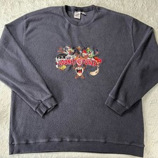 Looney Tunes Warner Bros Character Fleece Sweatshirt Size XXL 1999 Taz Tweety