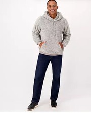 BumbleBella by Jill Martin Men's Wellsoft Pullover Hoodie Heather Grey Medium 