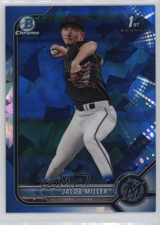2022 Bowman Chrome Draft Sapphire Edition Jacob Miller #BDC-195 6u5