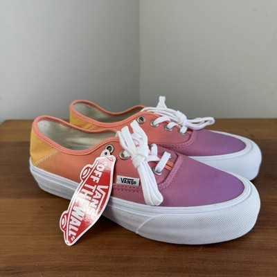 Vans Authentic (Aura Shift) Multicolor True White Womens Canvas Sneakers Size 6