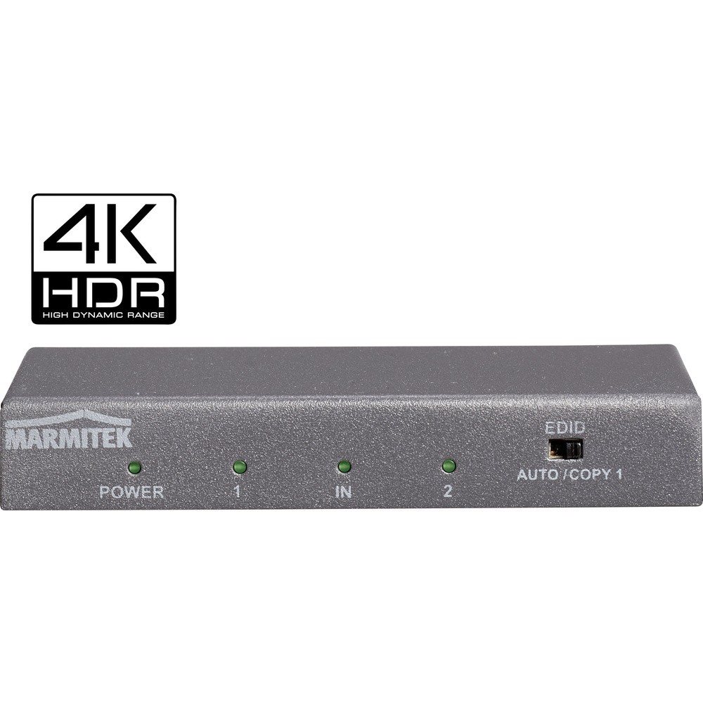 Marmitek Split 612 UHD 2.0 2-портовый HDMI-разветвитель 3D-Wiedergabe möglich, металл...