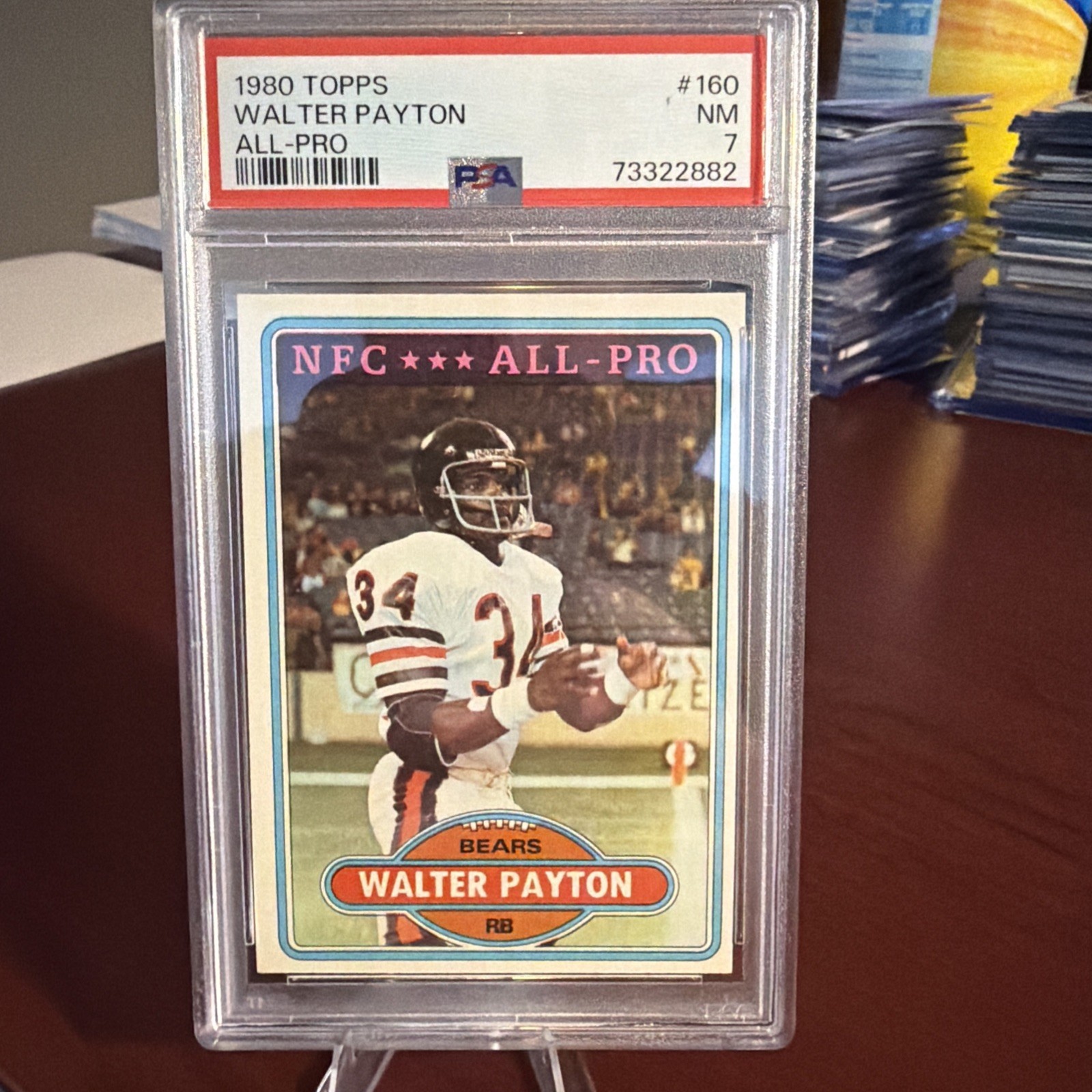 1980 Walter Payton All-Pro Topps Card #160 PSA 7 NM Chicago Bears NFL