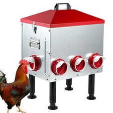 Large Automatic Chicken Feeder, 55LBS Chicken Feed Dispenser with Lid, 8 Feed...